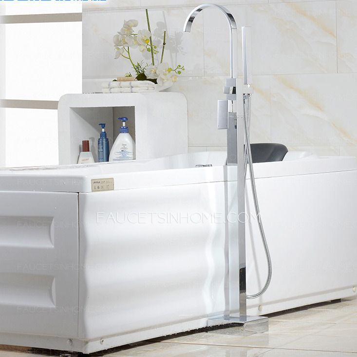 Keweai Floorstanding Brass Multi-functional Bathtub Shower Facuet