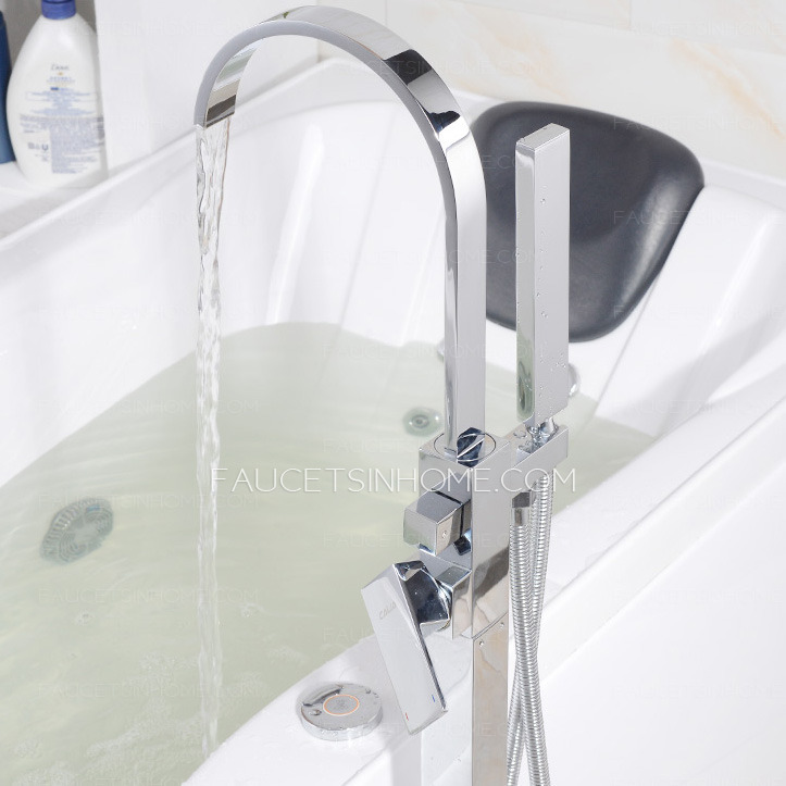 Keweai Floorstanding Brass Multi-functional Bathtub Shower Facuet