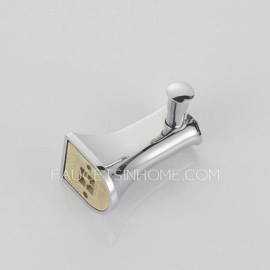 Modern Styled Chrom Finish Sliver Brass Robe Hook