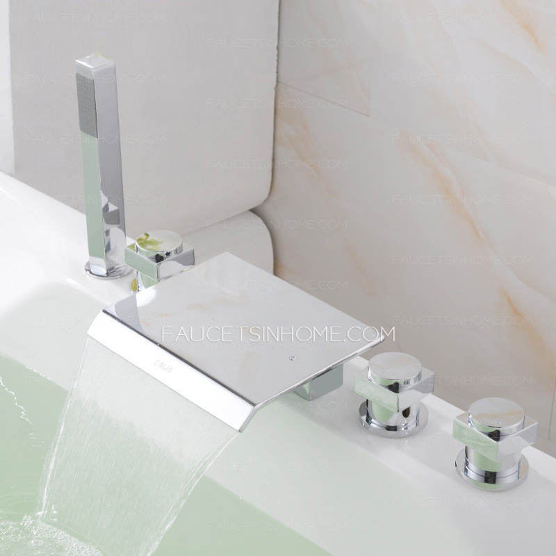 Modern Simple Style Five-hole Brass Bathroom Fixture