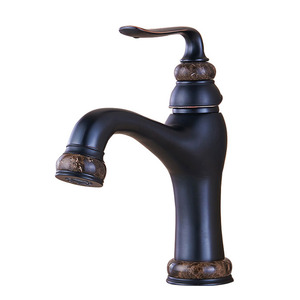 Oil Rubbed Bronze Vintage Single Handle Bathroom Sink Tap