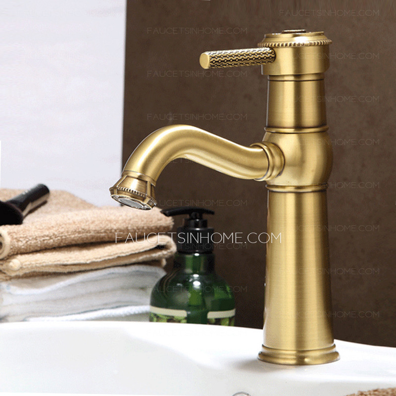 Vintage Style Ceramic Valve Polished Brass Bathroom Faucet