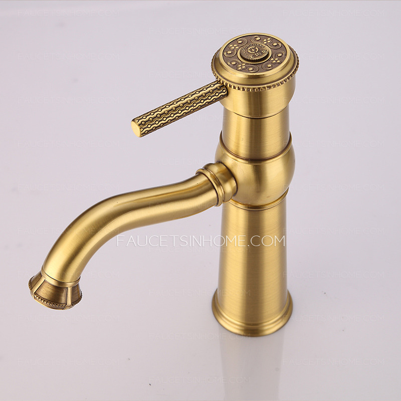 Vintage Style Ceramic Valve Polished Brass Bathroom Faucet