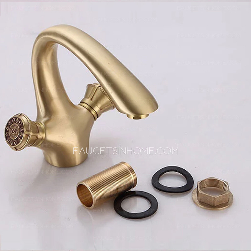 Vintage Gold Polished Brass Utility Sink Faucet Bathroom