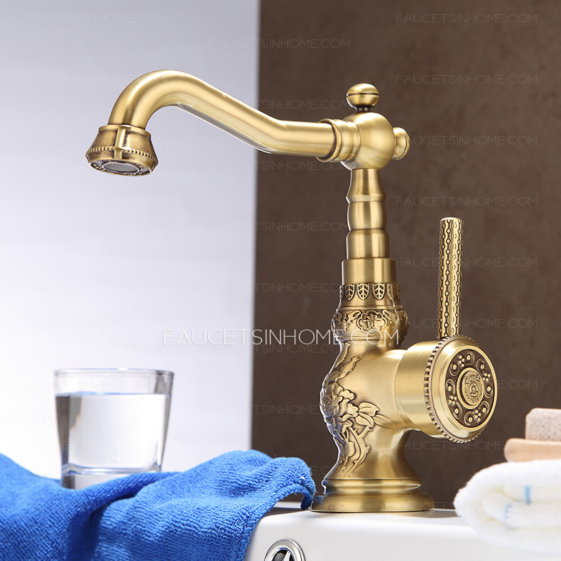 Brushed Bronze Bathroom Faucet Single Handle With Ceramic Valve