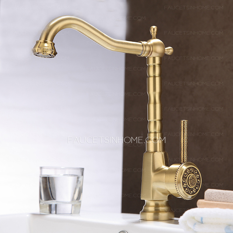 Single Handle Hot And Cold Water Switch Retro Bathroom Faucet