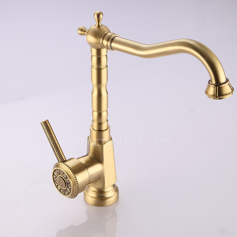 Single Handle Hot And Cold Water Switch Retro Bathroom Faucet