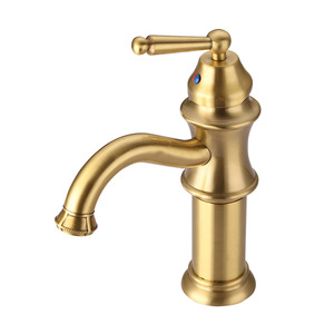 One Hole Bathroom Faucet Polished Brass Finish High Quality