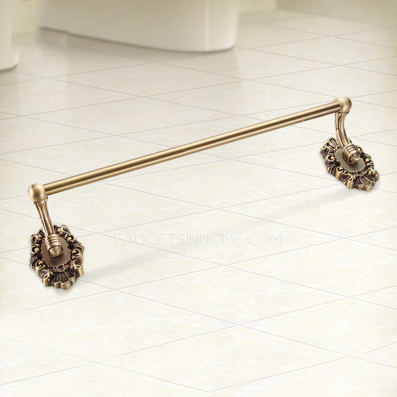 High End Brass Vintage Single Pole Towel Bar Bathroom