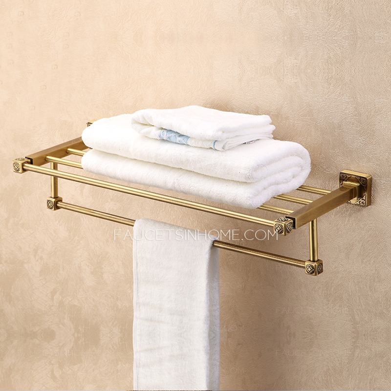Vintage High End Durable and Practicle Brass Bathroom Shelf