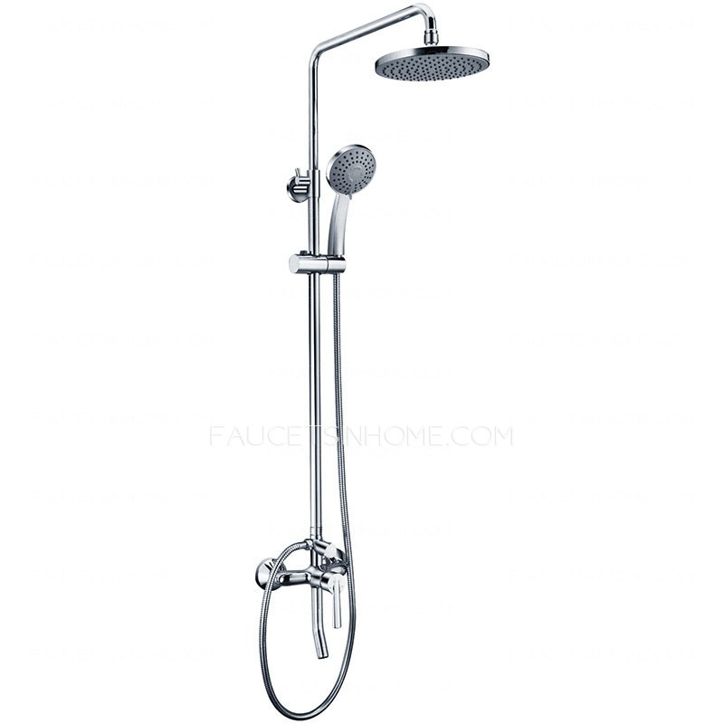 Modern Silver Thick Electroplated Shower Faucets with Upgraded quality