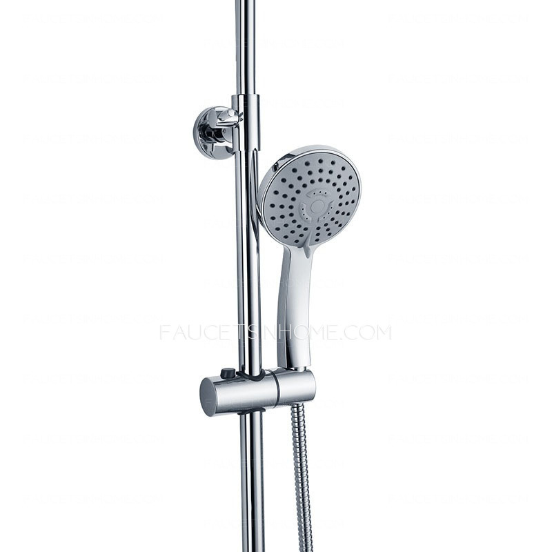 Modern Silver Thick Electroplated Shower Faucets with Upgraded quality