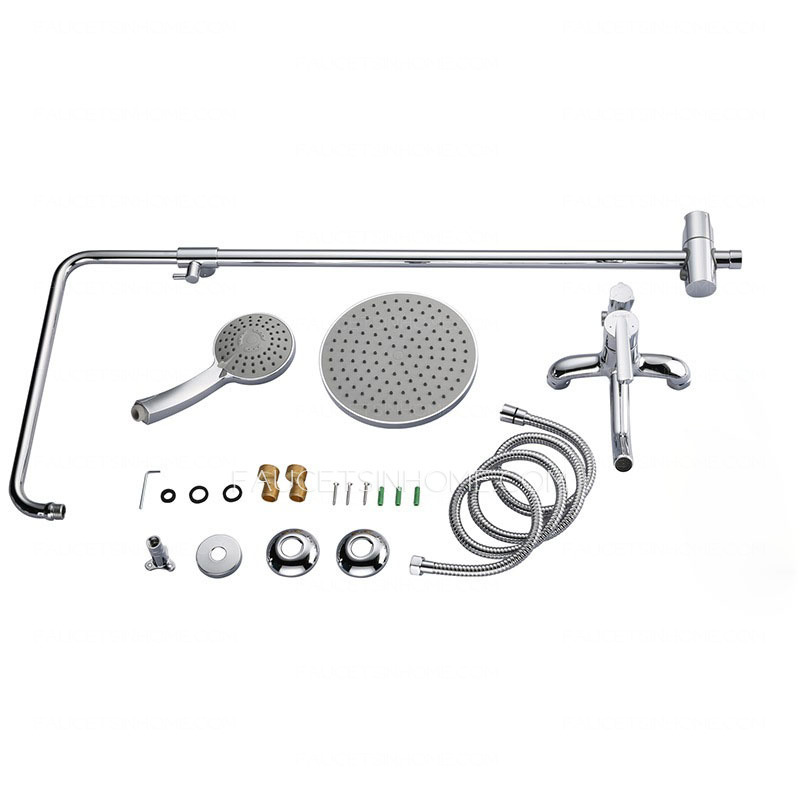 Modern Silver Thick Electroplated Shower Faucets with Upgraded quality