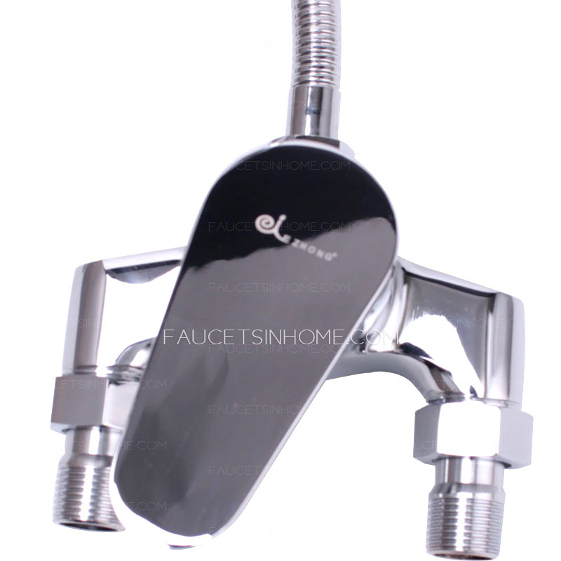 Modern Silver Chrome Brass Single Handle Shower Faucets