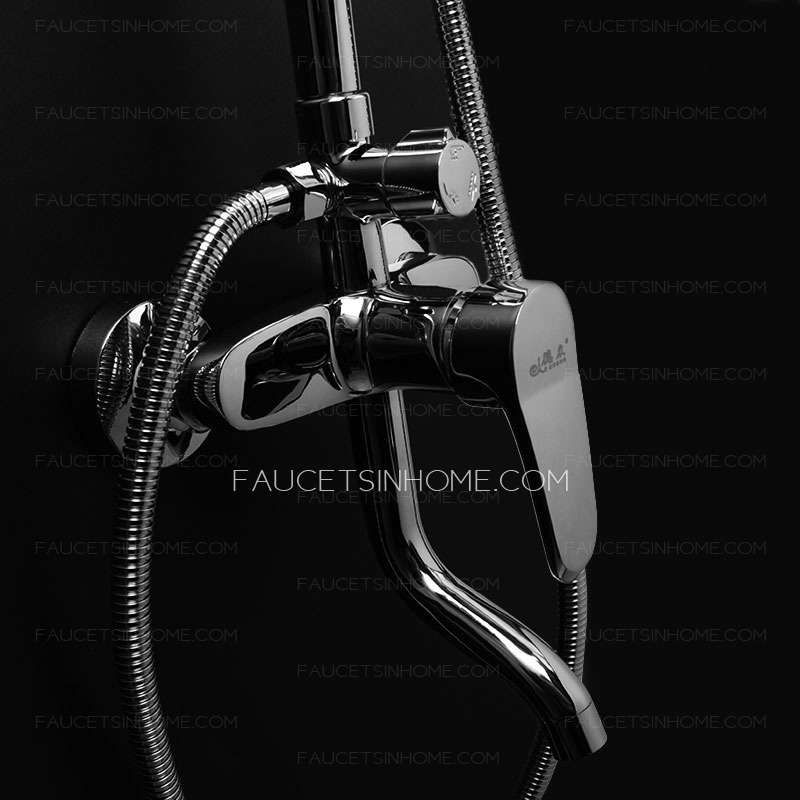 Contemporary Chrome Stainless Steel Energy-efficient Shower Faucet