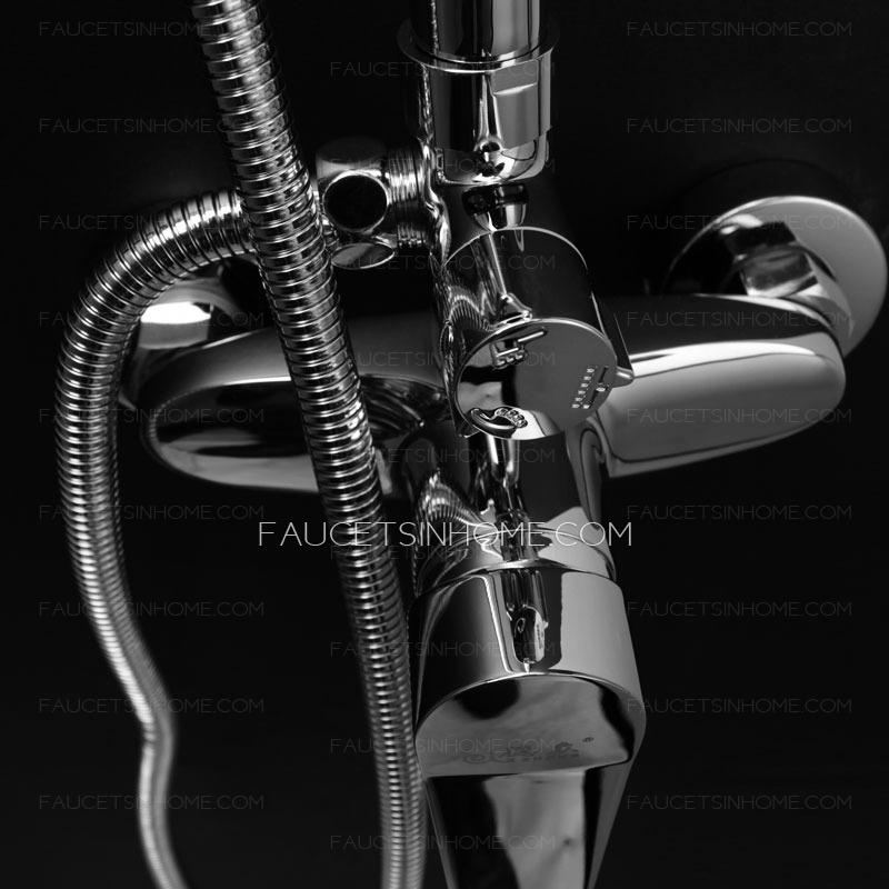 Contemporary Chrome Stainless Steel Energy-efficient Shower Faucet