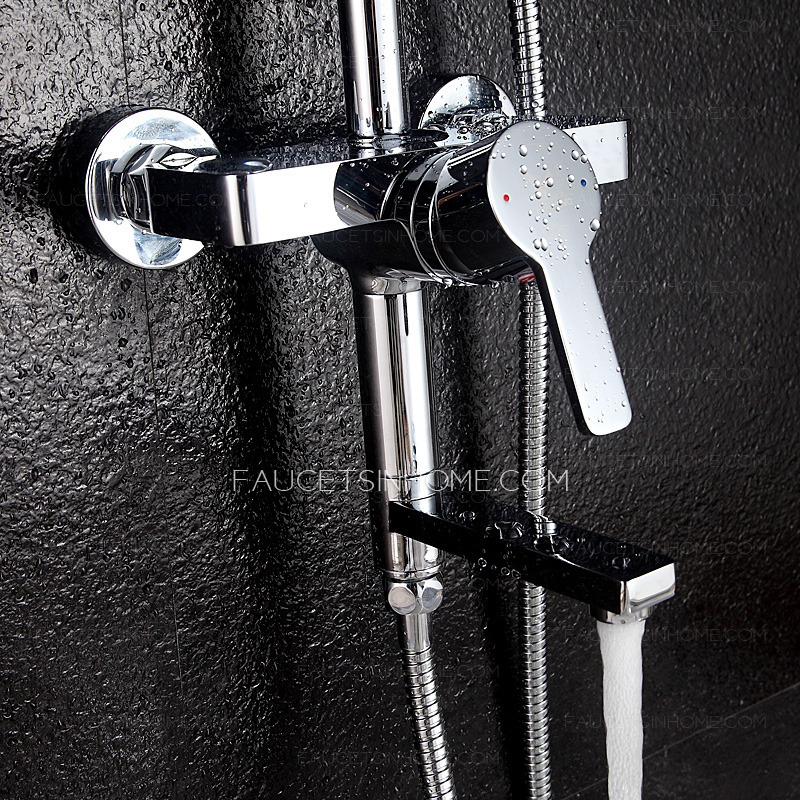 Modern Brass Lifting Electroplated Single Handle Shower Faucet