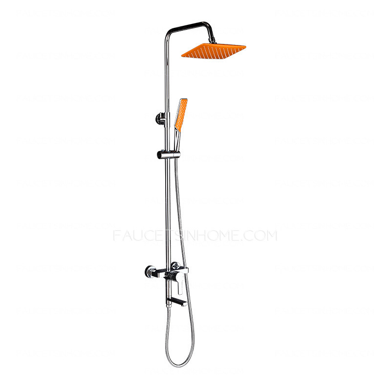 Modern Orange Brass Electroplated Lifting Shower Faucets
