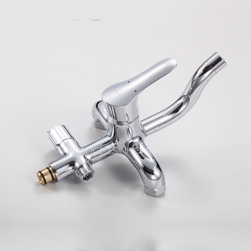 Modern Chrome Brass Water Saving Single Bathroom Faucet