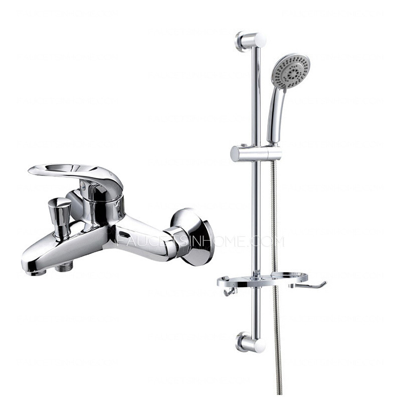 Contemporary Simple Stainless Steel Single Handle Shower Faucet