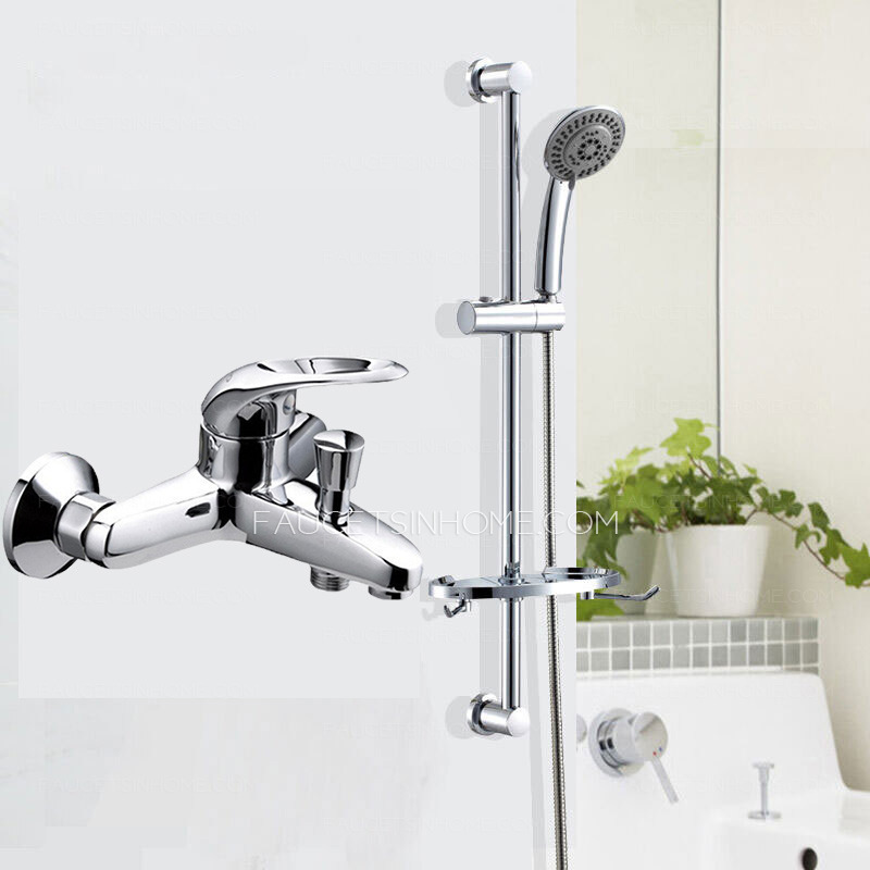 Contemporary Simple Stainless Steel Single Handle Shower Faucet