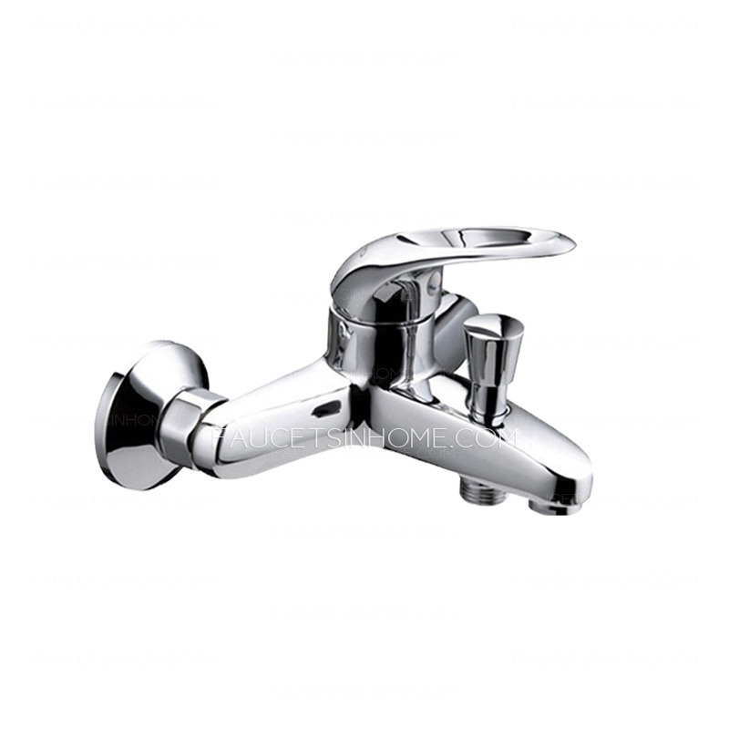 Contemporary Simple Stainless Steel Single Handle Shower Faucet