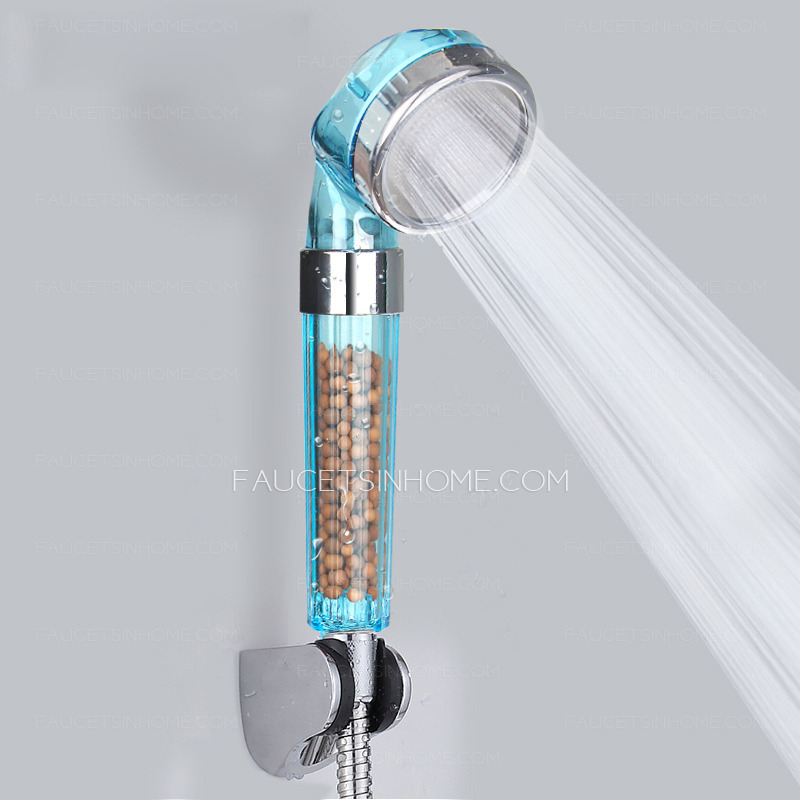 Simple Blue Electroplated Pressurize ABS Bathroom Shower Heads