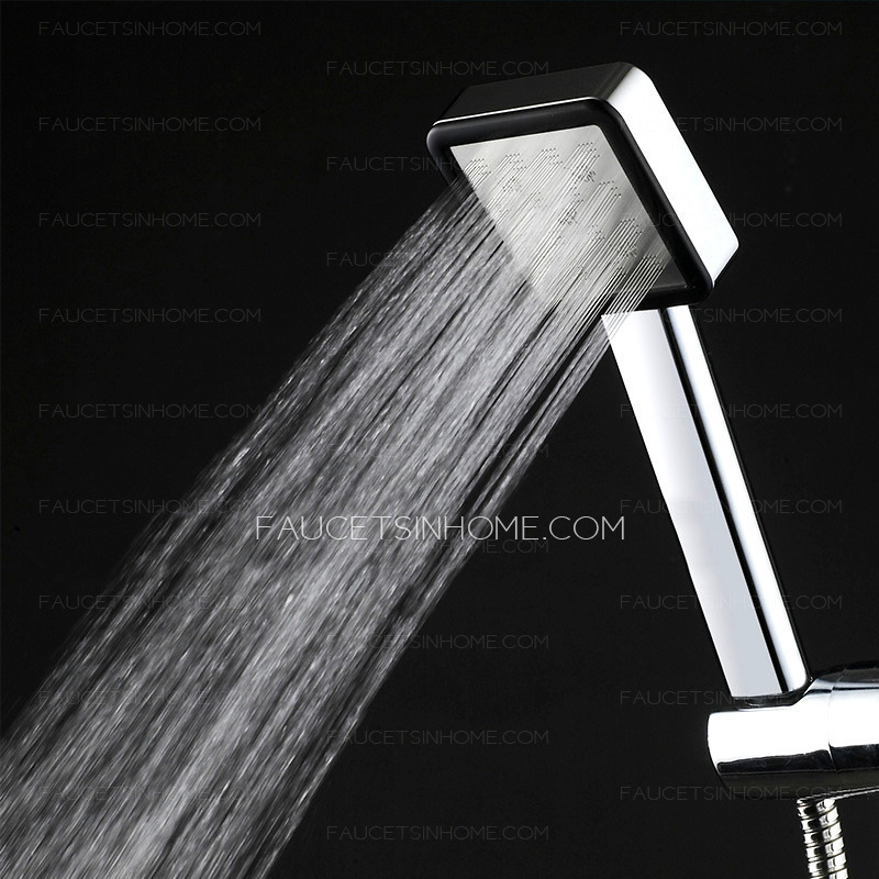 Modern Square Stainless Steel Wall Mounted Shower Faucets