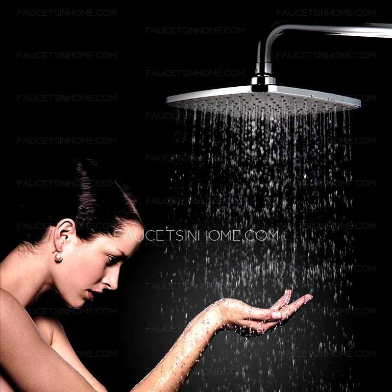 Modern Square 8 Inch Chrome ABS Shower Heads