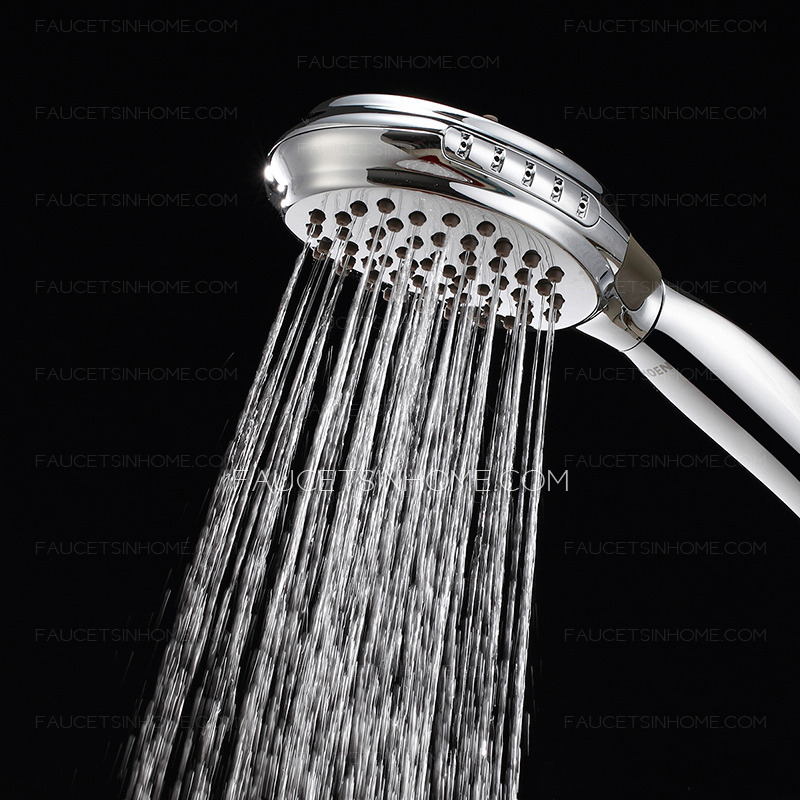 Modern Silver  Chrome PVC 360 Degree Spinning Shower Heads