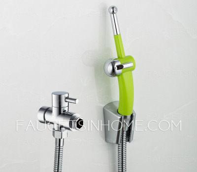 Modern Green 7-Hole Nozzle Wall Mounted ABS Bidet Faucets