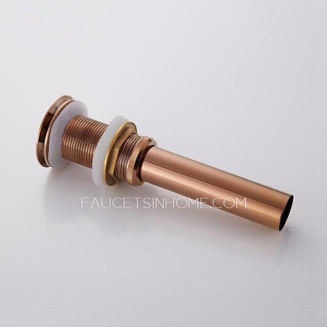 Rose Gold Brass Luxury Bouncing Type Drainer Without Spillway Hole