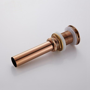 Rose Gold Brass Luxury Bouncing Type Drainer Without Spillway Hole