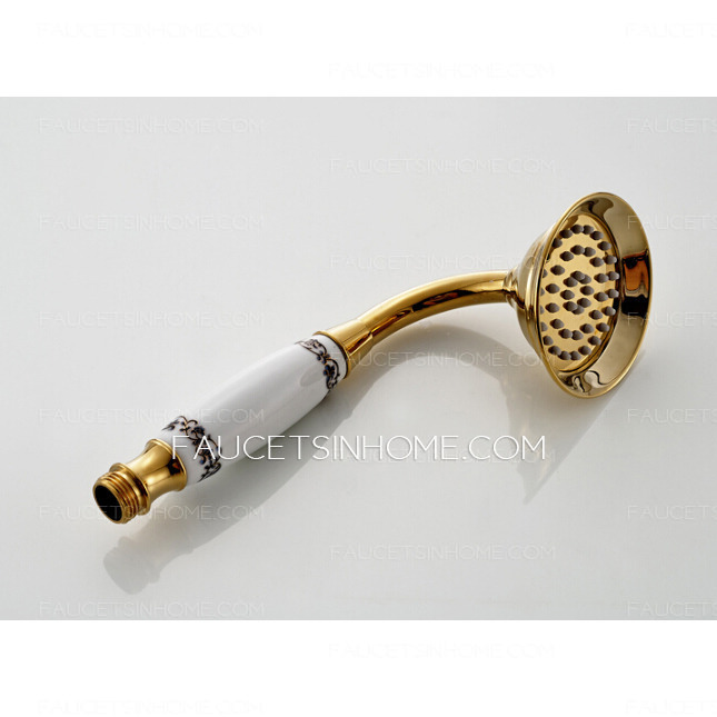 Vintage 2 Handle Ceramic Polished Brass Shower Faucets