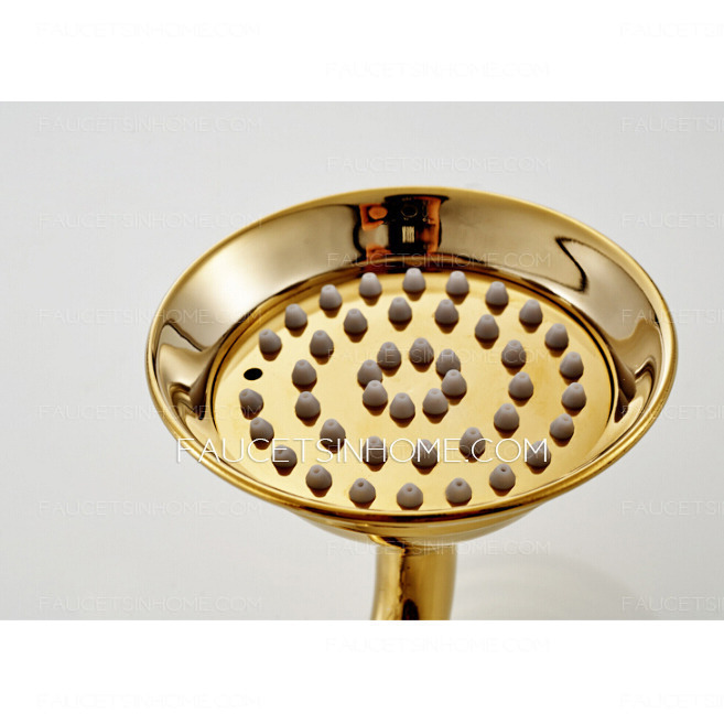 Vintage 2 Handle Ceramic Polished Brass Shower Faucets