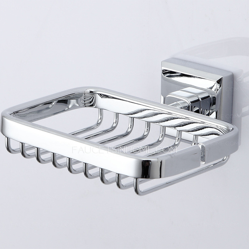 Wholesale Wall Mounted Silver Chrome Bathroom Soap Dishes