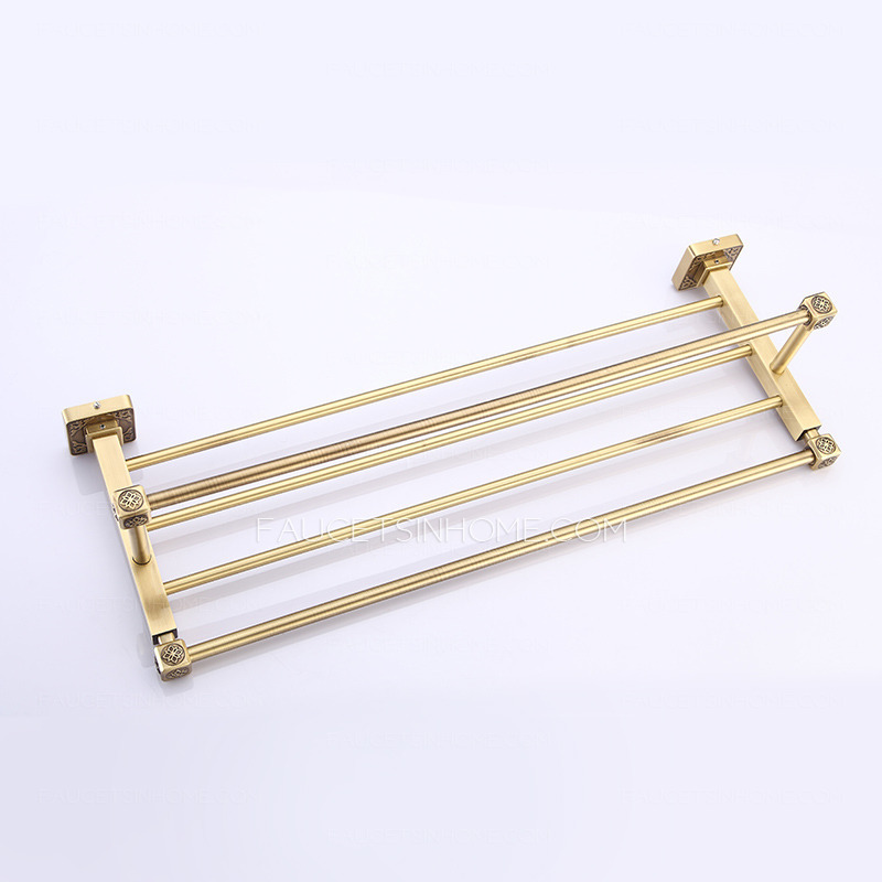 Wholesale 6 Pieces Antique Brass Wall Mounted Bathroom Accessory Set