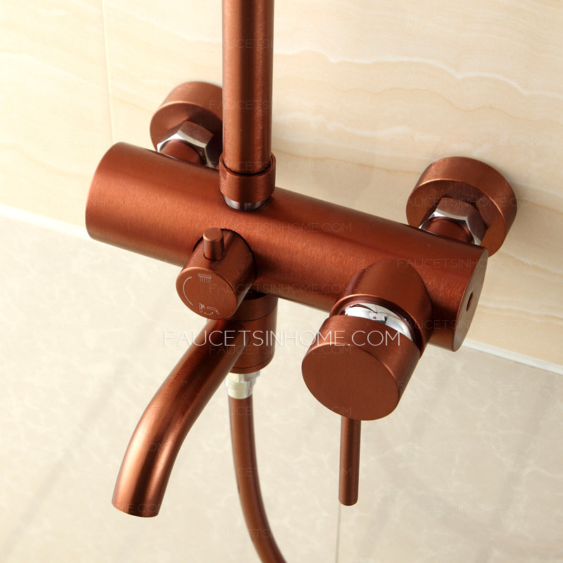 Antique Rose Gold Space Aluminum Stainless Steel Shower Fixture