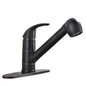 Matte Black Oil Rubbed Bronze Kitchen Faucet Pull Out Sprayer