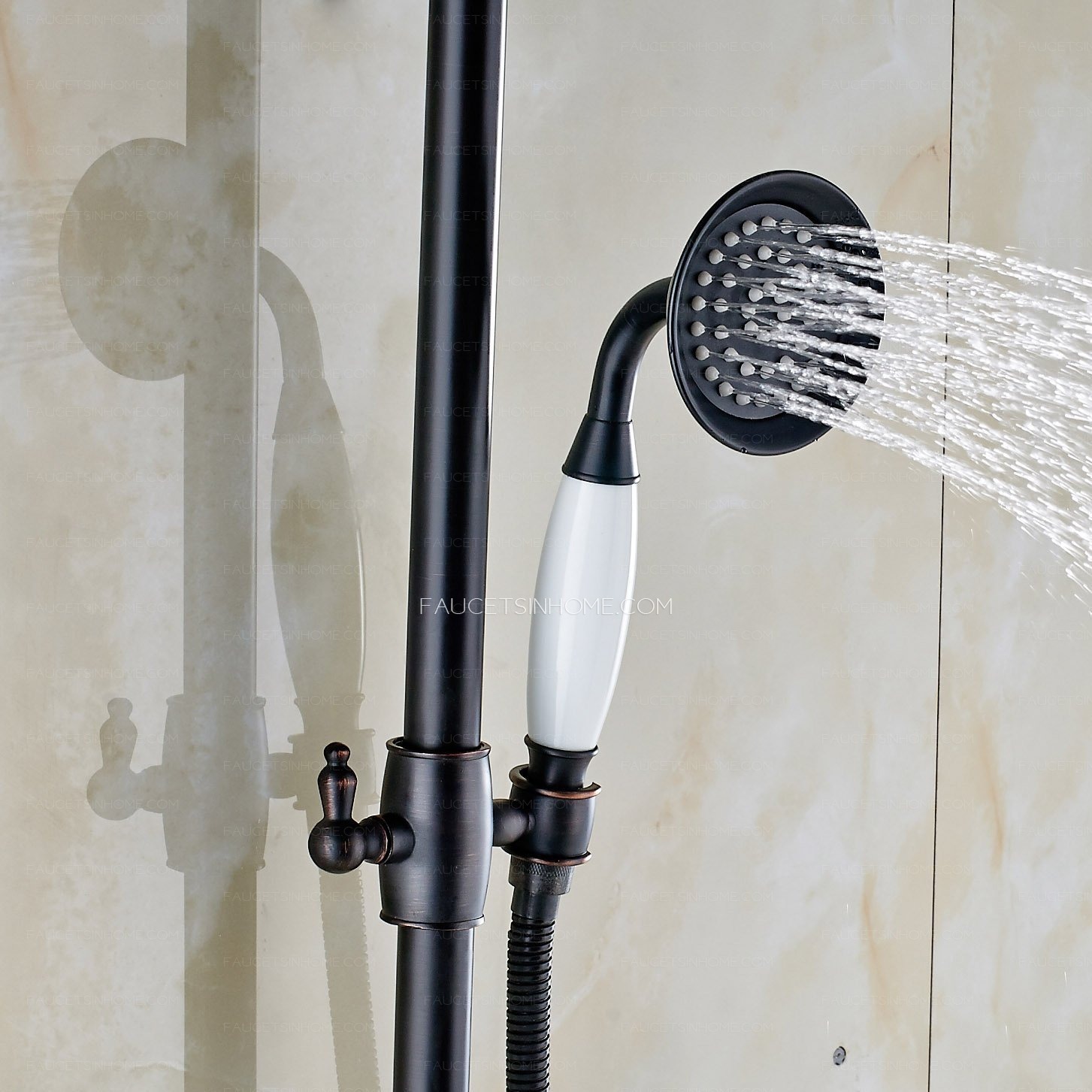 Matte Black Oil Rubbed Bronze Shower Fixture 8 Inch Shower Head