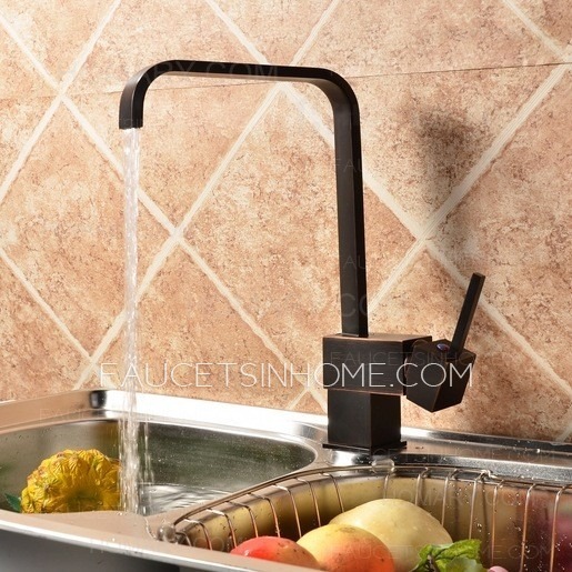 Vroweth Matte Black Oil Rubbed Bronze Single Handle Kitchen Sink Faucet