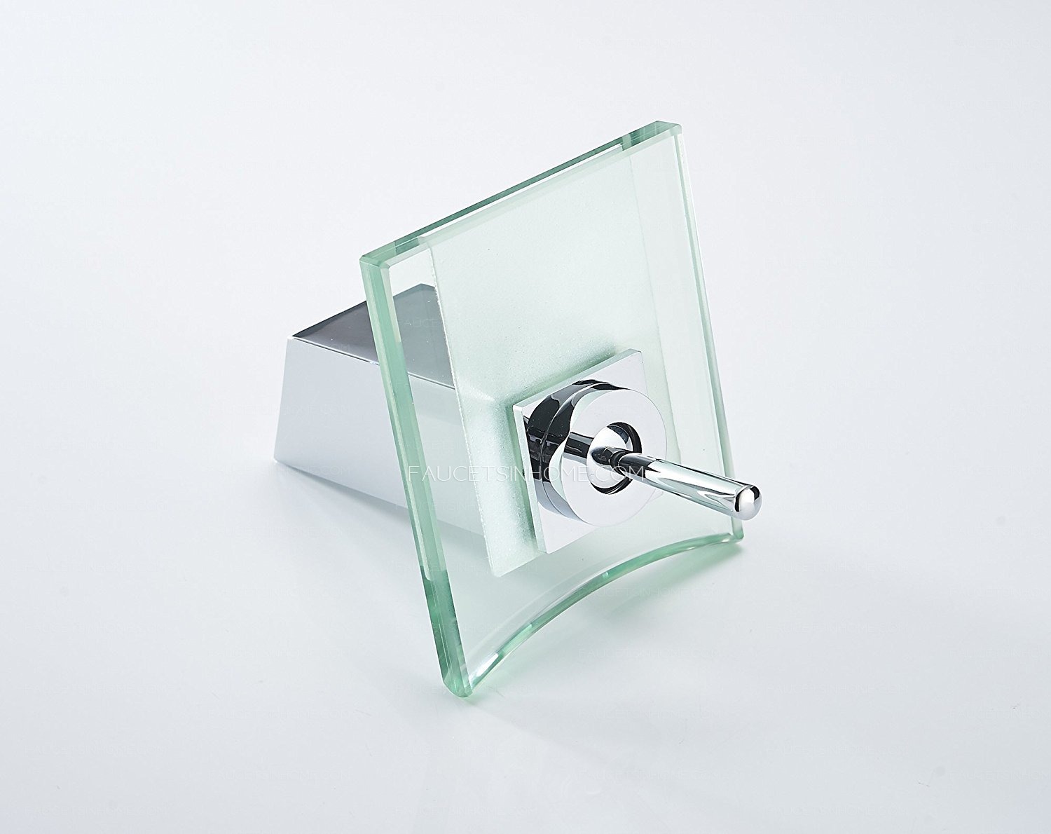 Polished Chrome Glass LED Single Handle Brass Bathroom Sink Faucet 