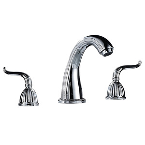 Widespread Chrome Double Handle Bathroom Sink Faucet Deck Mount