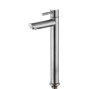 Sliver Stainless Steel Cold Water Brushed Nickel Bathroom Sink Faucet High Best 