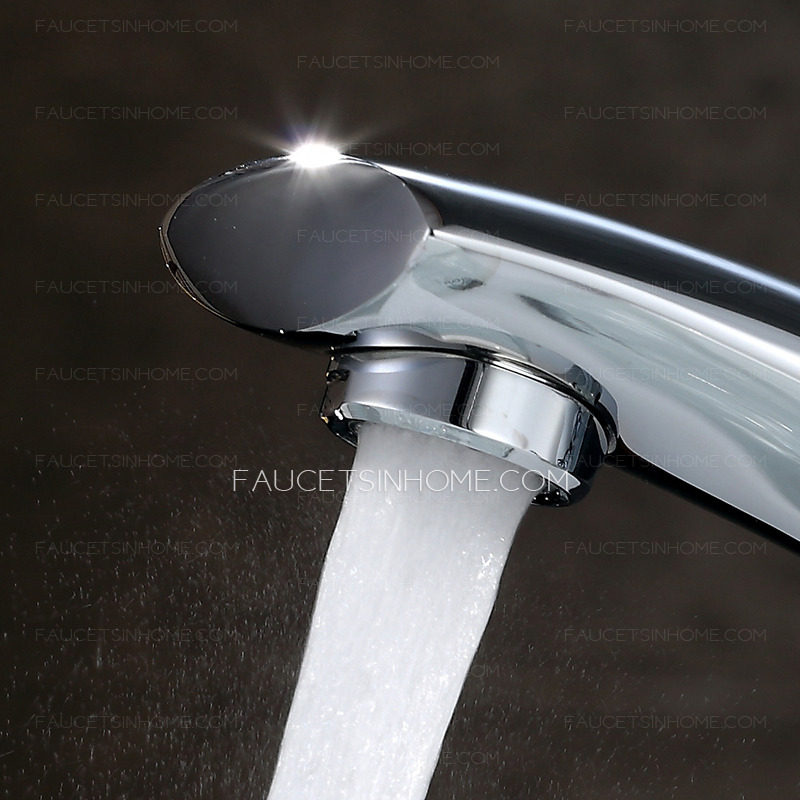 Sliver Stainless Steel Chrome One Hole Sink Faucet For Bathroom Mixer Tap 