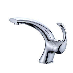 Sliver Stainless Steel Chrome One Hole Sink Faucet For Bathroom Mixer Tap 