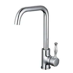 Sliver Brass Kitchen Sink Faucet Best Saving Water Handle Single Modern