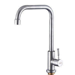 Stainless Steel Cold Water Kitchen Sink Faucet Traditional Single Handle