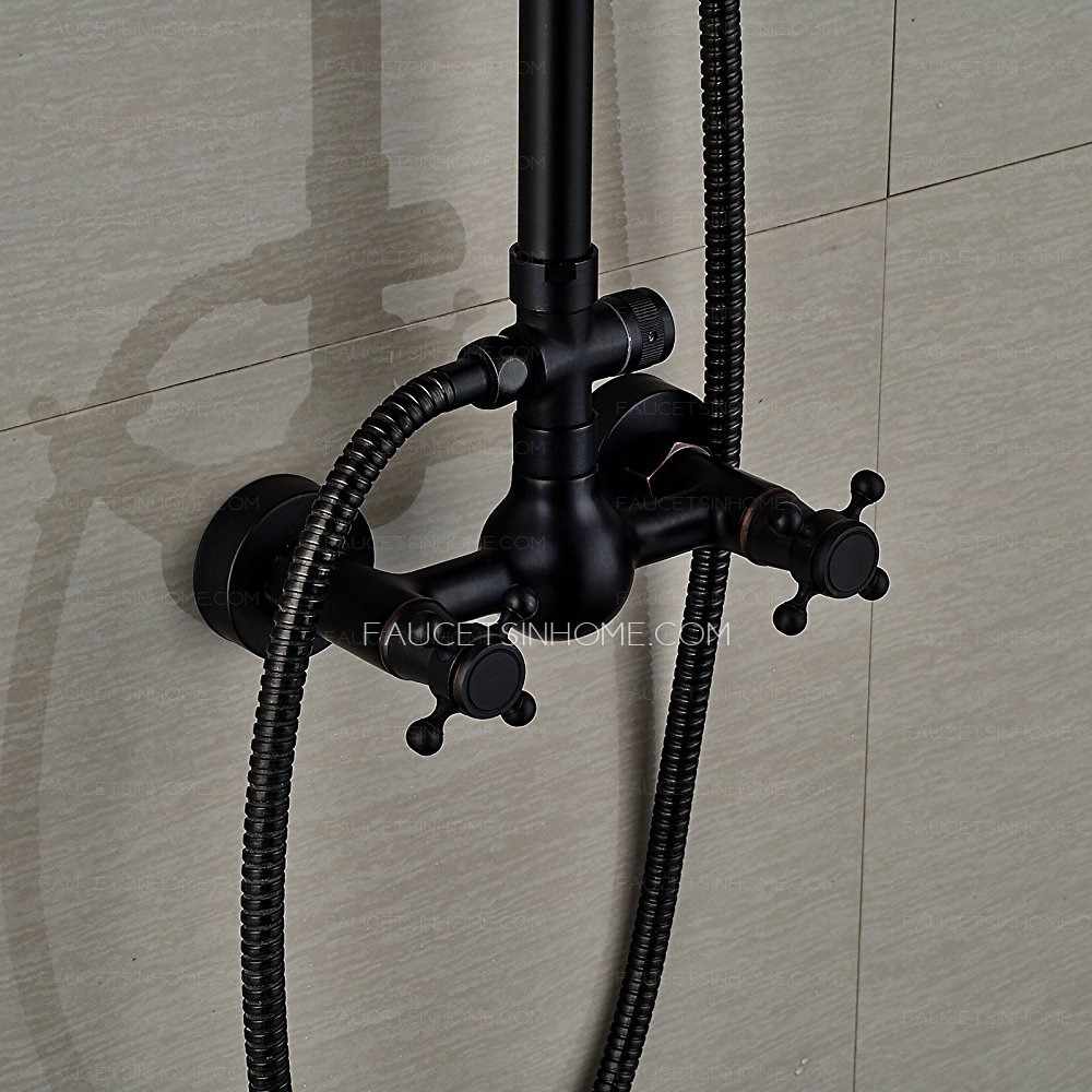Antique Black Oil Rubbed Bronze Bathroom Shower Systems  8 inch shower head