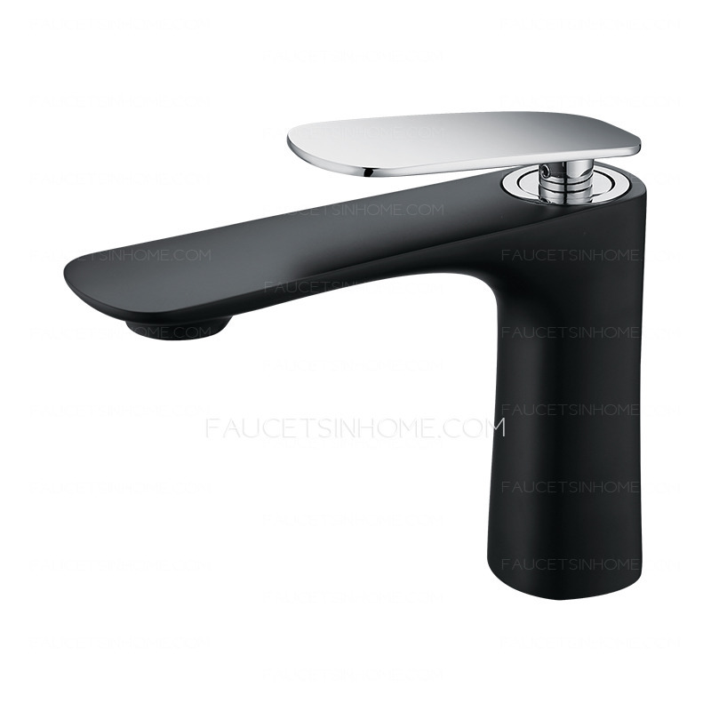 White And Black Brass Chrome Sink Faucet For Bathroom Single Handle Mixer Tap